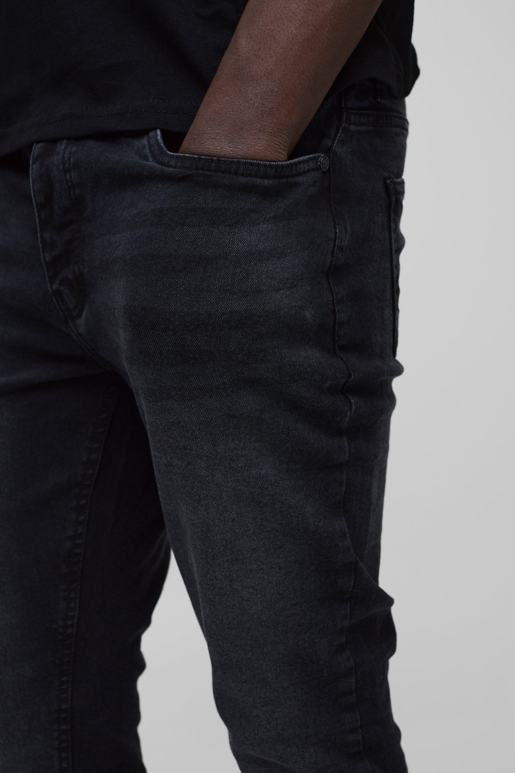 Jeans Skinny Fit Stretch in nero slavato